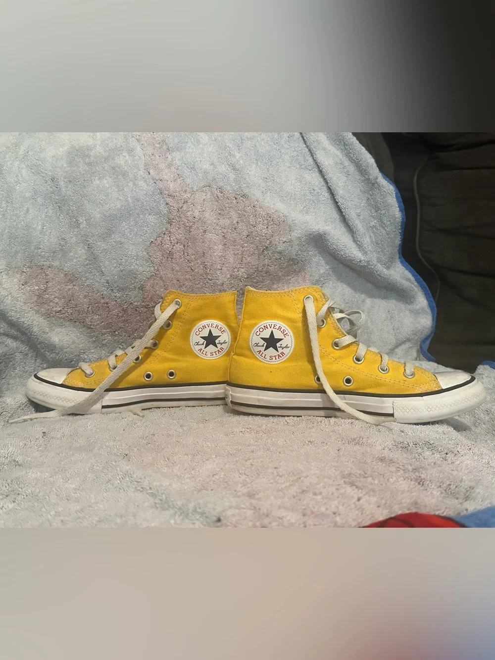 Converse Yellow High Tops size 1 Kids